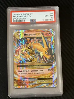 M CHARIZARD EX 2016 Pokemon #13/108 PSA 10 GEM MINT XY Evolutions Holo Card - Image 1