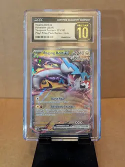Nintendo Pokemon Raging Bolt ex Temporal Forces 123/162 CGC 10 Prize Card Holo - Image 1