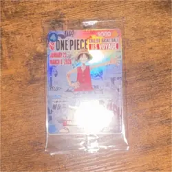 Bandai Namco One Piece CCG Monkey D. Luffy US Voyage Basketball Holo Promo Card - Image 1