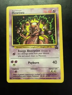 Pokemon Card - Mewtwo WoTC Black Star Promo 14 Non-Holo B - Image 1