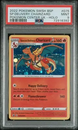 Special Delivery Charizard Promo Holo Pokemon Card SWSH075 PSA 9 MINT - Image 1