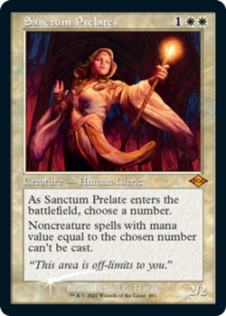 [1x] Sanctum Prelate - Foil - Retro Frame Buy-a-Box Promo Near Mint, English Mod - Image 1