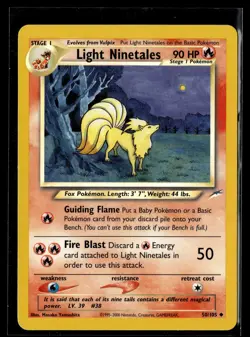 Pokemon TCG Neo Destiny #050/105 Light Ninetales - Image 1