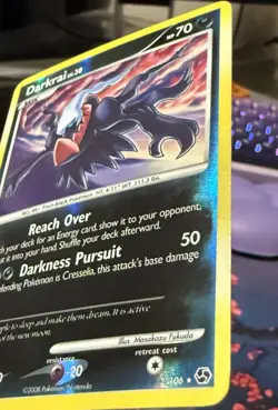 Pokemon TCG Darkrai Lv.38 Great Encounters 3/106 Reverse Holo Rare NM - Image 2