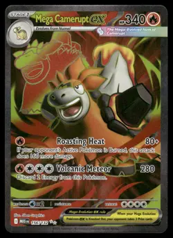 Pokemon Cards Mega Camerupt ex 156/132 Mega Evolution Ultra Rare NM - Image 1
