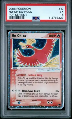 2006 POKEMON POP SERIES 3 #17 HO-OH EX-HOLO PSA 5 - Image 1
