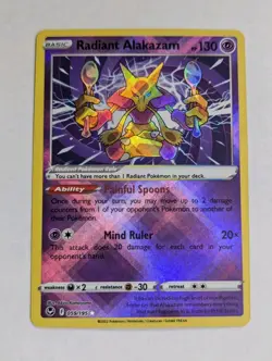 Radiant Alakazam - 059/195 Silver Tempest Ultra Rare Pokemon TCG - NM - Image 1