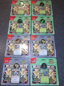 8 Pokemon Ascended Heroes 2-Pack Blister Collection Larry & Erika FACTORY SEALED - Image 1