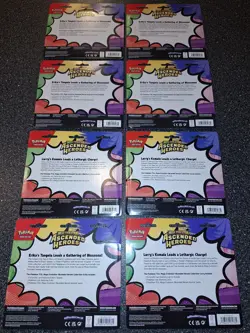 8 Pokemon Ascended Heroes 2-Pack Blister Collection Larry & Erika FACTORY SEALED - Image 2
