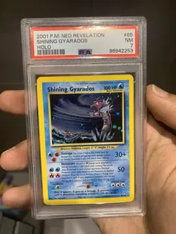 Pokemon Shinning Gyarados 65/64 Neo Revelation Holo PSA 7 WOTC 2001 - Image 2