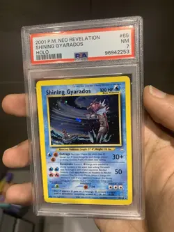 Pokemon Shinning Gyarados 65/64 Neo Revelation Holo PSA 7 WOTC 2001 - Image 3