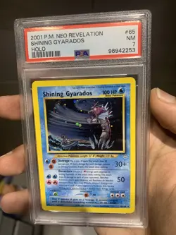 Pokemon Shinning Gyarados 65/64 Neo Revelation Holo PSA 7 WOTC 2001 - Image 4
