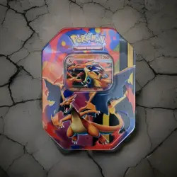 ​Pokemon Mega Charizard Y ex Tin SEALED Ascended Heroes 4 Booster Packs Promo - Image 1
