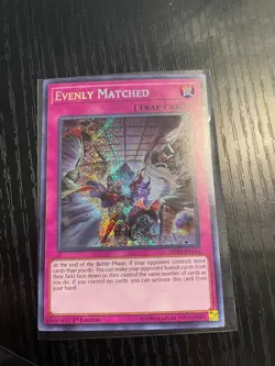 Evenly Matched - MP18-EN154 - Secret Rare - 1st Edition - VLP/LP - Image 2