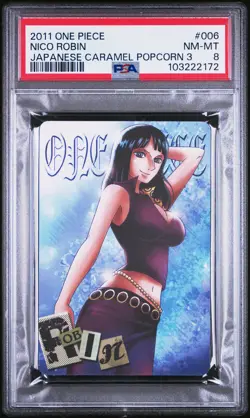 2011 ONE PIECE JPN CARAMEL POPCORN PART 3 #006 NICO ROBIN PSA 8 - Image 1