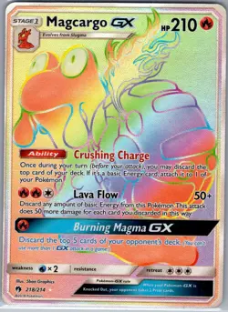Magcargo GX (Secret) 218/214 SM - Lost Thunder - Pokemon Card - NM - Image 1