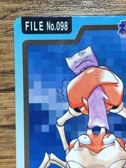 Pokemon Carddass Card Krabby File No.98 Bandai Pocket Monsters 1997 Japan - Image 3