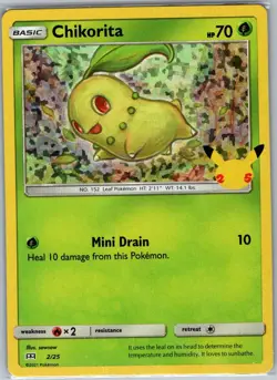 Chikorita - 2/25 Holo McDonald's 25th Anniversary Promos - Pokemon Card - NM - Image 1