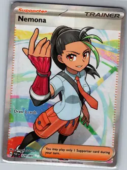 Nemona 229/091 Full Art Trainer - Paldean Fates - Pokemon Card - NM - Image 1