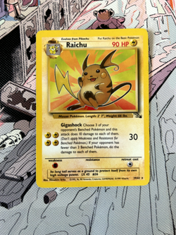 Raichu | Fossil 29/62 | Near Mint | Vintage Rare Pokemon Card | 1999 - Image 1