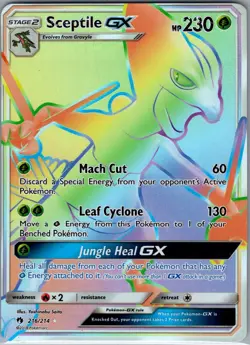Sceptile GX 216/214 SM - Lost Thunder - Pokemon Card - LP - Image 1