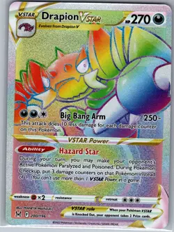 Drapion VSTAR (Secret) 200/196 SWSH11: Lost Origin - Pokemon Card - NM - Image 1