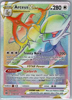 Arceus VSTAR (Secret) 176/172 SWSH09: Brilliant Stars - Pokemon Card - NM - Image 1