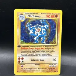 Pokemon TCG Machamp Base Set 8/102 Holo 1st Edition Holo Rare - Image 1
