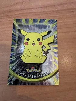 Topps Chrome Pikachu #25 Pokemon Holo Foil Light Play - Image 1