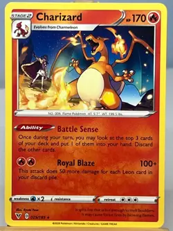 Pokemon TCG Charizard 025/185 Sword & Shield Vivid Voltage Rare - Image 1