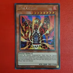Yugioh Lava Golem RA01-EN001 1st Edition Platinum Rare - Image 1