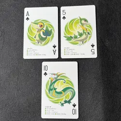 Lot Of 3 Snivy Evol Pokemon Japanese Black Kyurem Poker Playing Card 2012 NM - Image 1