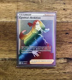 Cynthia's Ambition Rainbow Rare 178/172 Brilliant Stars Pokemon Card Mint - Image 1