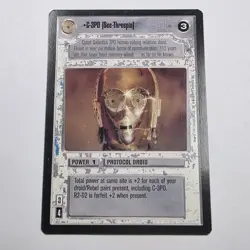Star Wars CCG SWCCG Premiere Card C-3PO (See-Threepio) MP Black Border - Image 1
