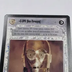 Star Wars CCG SWCCG Premiere Card C-3PO (See-Threepio) MP Black Border - Image 3