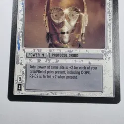 Star Wars CCG SWCCG Premiere Card C-3PO (See-Threepio) MP Black Border - Image 4