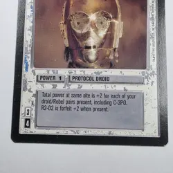 Star Wars CCG SWCCG Premiere Card C-3PO (See-Threepio) MP Black Border - Image 5