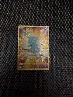 Pokemon TCG Mew 025/025 25th Celebrations Card Shiny Gold Mew NM - Image 1
