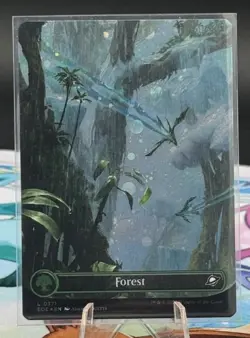 Forest - 371 - Galaxy Foil - EOE - NM - MTG Magic the Gathering - Image 1