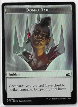 MTG Domri Rade Emblem Bird FOIL Ravnica Remastered (RVR) Double Sided Token - Image 1
