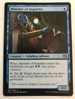 MTG Kaladesh Minister of Inquiries 057/264 NM - Image 1