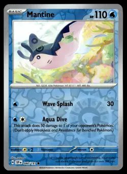 MANTINE 040/191 Common Surging Sparks Pokemon Reverse Holo NM - Image 1