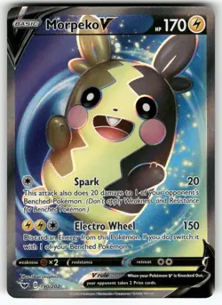 Morpeko V (Full Art) SWSH01: Sword & Shield Base Set Ultra Rare,Holo Pokemon NM - Image 1