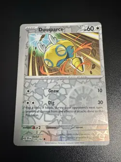 Pokemon Temporal Forces - Dunsparce 128/162 Reverse Holo - Misprint Error Miscut - Image 1