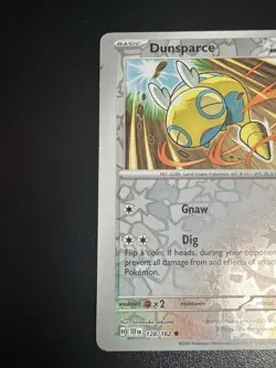 Pokemon Temporal Forces - Dunsparce 128/162 Reverse Holo - Misprint Error Miscut - Image 3