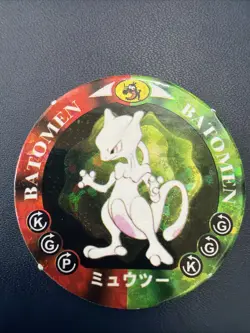 MEWTWO Pokemon Batomen Menko Japanese Corocoro Comics TOMY Nintendo Very Rare - Image 1