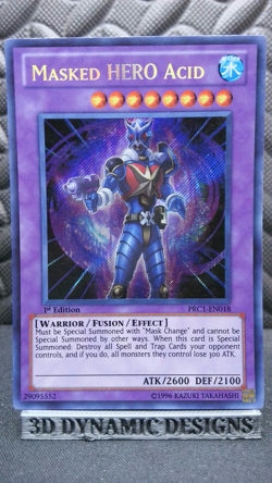 | Yugioh Masked HERO Acid PRC1-EN018 Secret 2012 Premium Collection NM- 🔥 | - Image 1