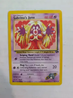Sabrina's Jynx 57/132 Uncommon Gym Challenge Pokemon Card - Image 1