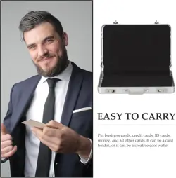 Business Card Storage Box Mini Aluminum Holder Portable Organizer Case - Image 3