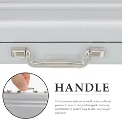 Business Card Storage Box Mini Aluminum Holder Portable Organizer Case - Image 5